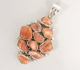 Кулон с солнечным камнем Серебро 925