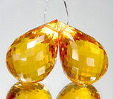 Пара золотистых цитринов 39,9 карат 