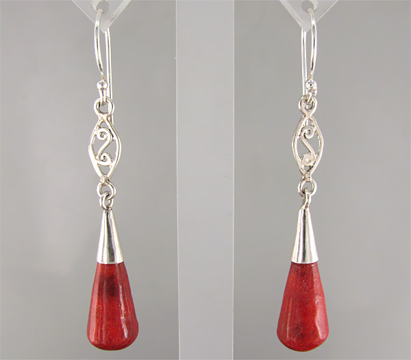 Серьги с кораллами