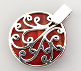 Кулон с кораллом Серебро 925