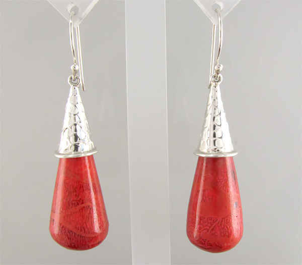 Серьги с кораллами