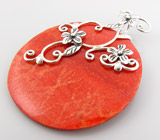 Кулон с кораллом Серебро 925