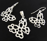 Прелестный комплект "Бабочки" Серебро 925