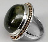 Крупное кольцо с лабрадоритом Серебро 925