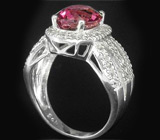 Кольцо с роскошным чистейшим турмалином Серебро 925