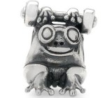 Миниатюра «Лягушка-атлет» Серебро 925