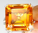 Коллекция "Perfection". Кольцо с цитрином Серебро 925