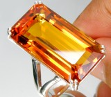 Коллекция "Perfection". Кольцо с цитрином Серебро 925