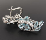 Серьги из коллекции "Mia" с топазами Серебро 925