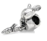 Миниатюра «Кролик с Морковью» Серебро 925