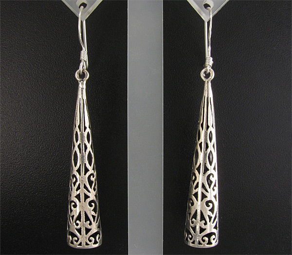 Филигранные серьги из серебра
