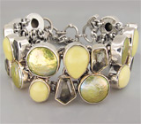 Браслет с опалами, цитринами и пузырчатым жемчугом Серебро 925