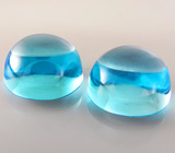 Пара топазов кабошонов 33,08 карат 