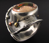 Кольцо с мексиканским болдер опалом Серебро 925