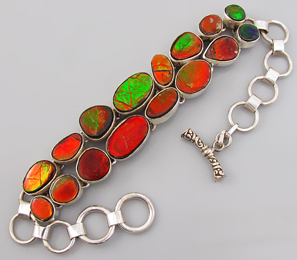 Браслет с аммолитами аммонита