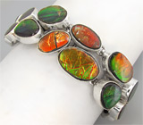 Браслет с аммолитами аммонита Серебро 925