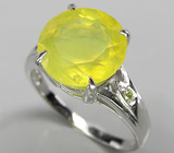 Кольцо с лимонно-желтым мексиканским опалом Серебро 925