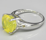 Кольцо с лимонно-желтым мексиканским опалом Серебро 925