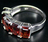 Великолепное кольцо с гранатами Серебро 925