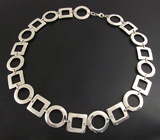 Стильное колье из серебра Серебро 925