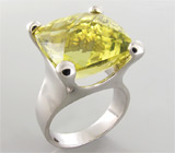 Кольцо с лимонным цитрином Серебро 925