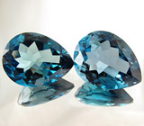 Пара топазов 39,4 карат 