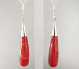 Серьги с кораллами Серебро 925