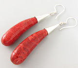 Серьги с кораллами Серебро 925