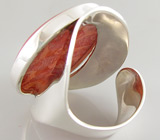 Массивное кольцо с кораллом Серебро 925