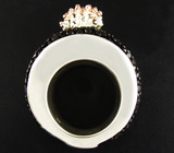 Массивное кольцо с инкрустацией кожей ската Серебро 925