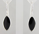 Серьги из коллекции "Ocean Dreams" с ониксом Серебро 925