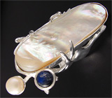 Кольцо с перламутром, жемчужиной и лабрадоритом Серебро 925