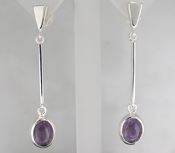Элегантные серьги с аметистами