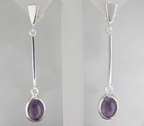 Элегантные серьги с аметистами Серебро 925