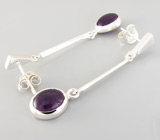 Элегантные серьги с аметистами Серебро 925