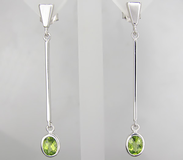 Элегантные серьги с перидотами