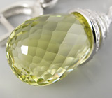 Серьги из коллекции "Sunshine" с бриолетами лимонных цитринов Серебро 925