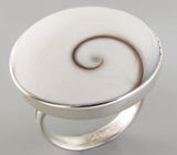 Крупное кольцо с раковиной SHIVA Серебро 925