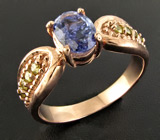 Кольцо из коллекции "Mia" с танзанитом и желтыми бриллиантами Серебро 925