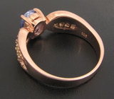 Кольцо из коллекции "Mia" с танзанитом и желтыми бриллиантами Серебро 925