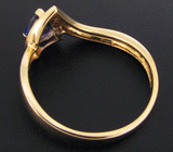 Кольцо с танзанитом, дублет опалами и бриллиантами Золото