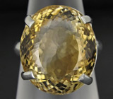 Кольцо с цитрином эффектной огранки Серебро 925