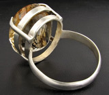 Кольцо с цитрином эффектной огранки Серебро 925