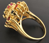 Кольцо из коллекции "Mia" с разноцветными сапфирами и рубинами Серебро 925