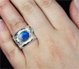 Кольцо с дублет опалом и топазами Серебро 925