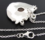 Кулон с дублет опалом, топазами и сапфирами на цепочке Серебро 925