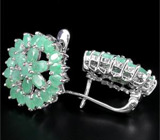 Серьги с изумрудами Серебро 925