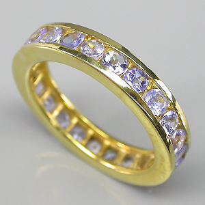 Кольцо из коллекции "Mia" с танзанитами