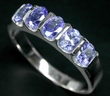 Замечательное кольцо с танзанитами Серебро 925