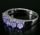 Замечательное кольцо с танзанитами Серебро 925